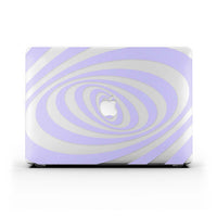 Macbook ケース - パープル スパイラル
