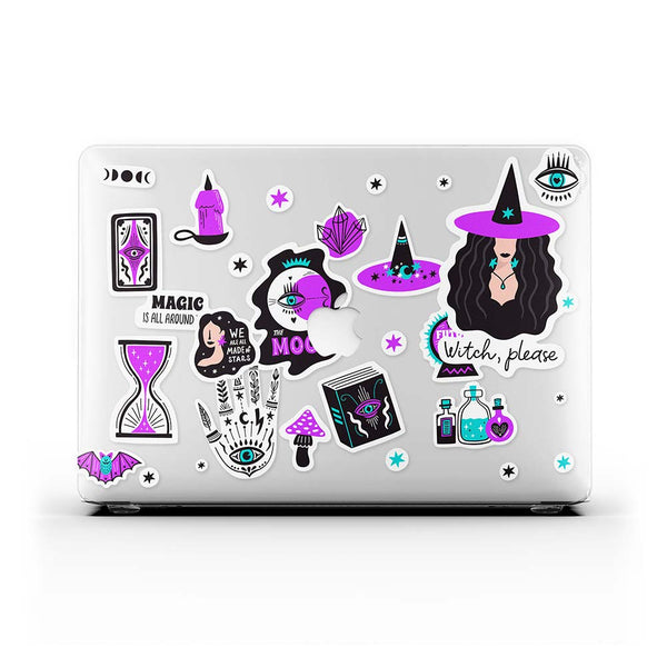 Macbook ケース - 紫の魔女