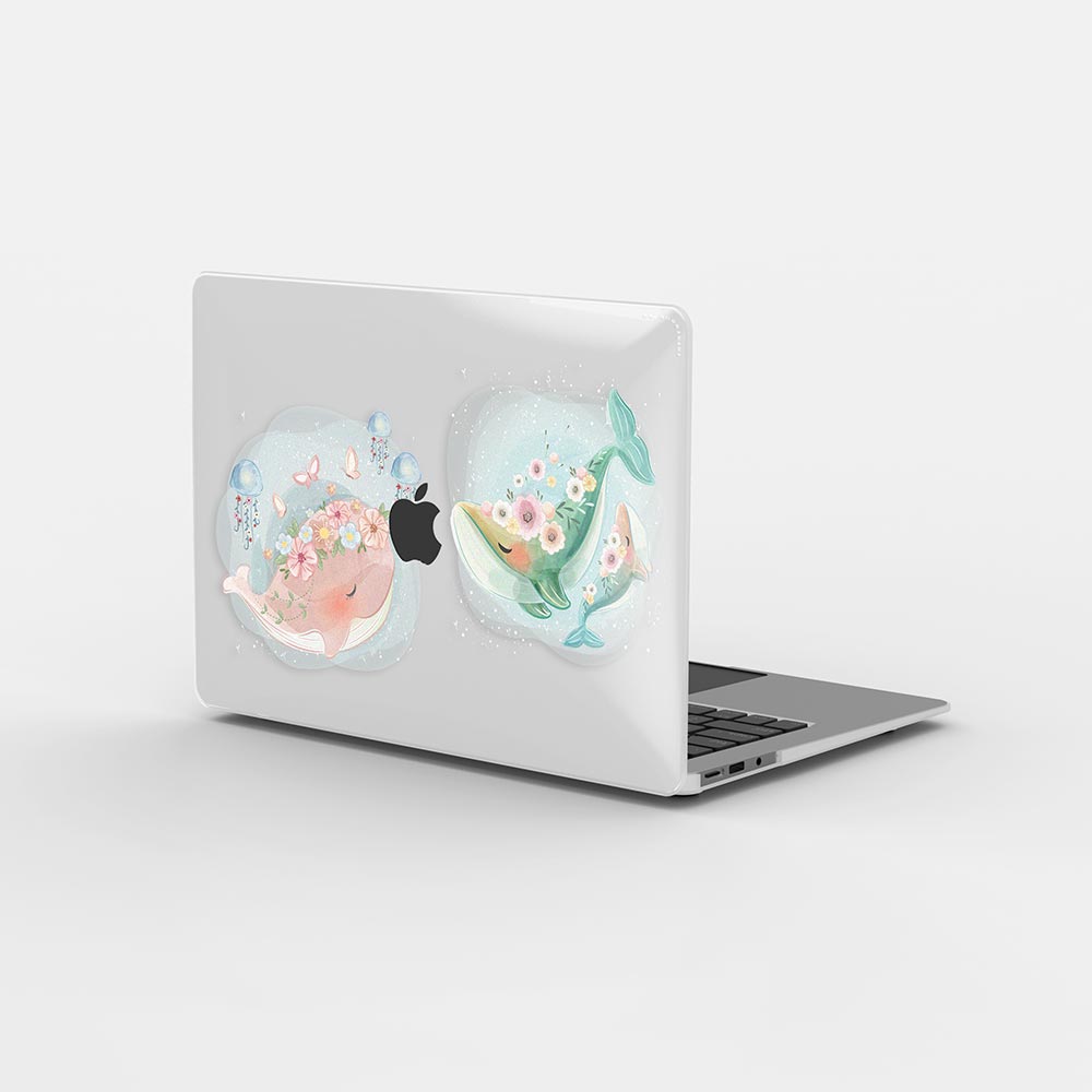 Macbook Case - Mommy And Baby Whale