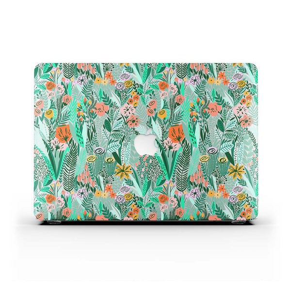 Macbook Case - Green Botanical