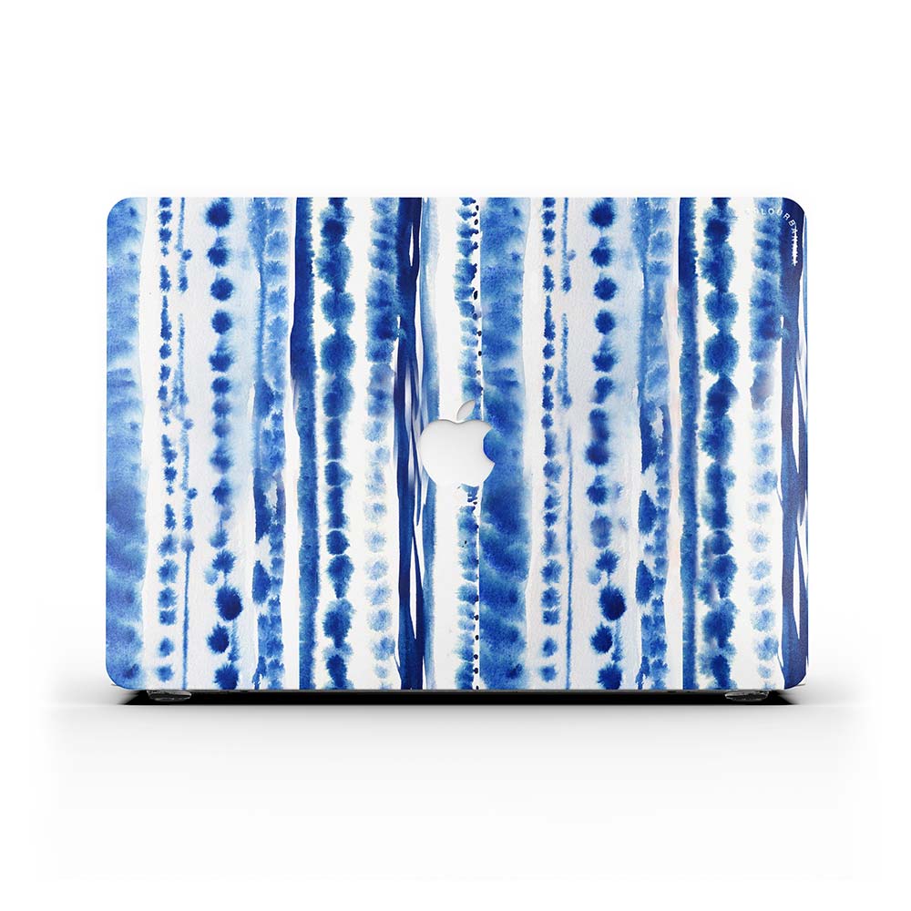 Macbook Case - 絞り藍タイダイ美的アクリル絵の具