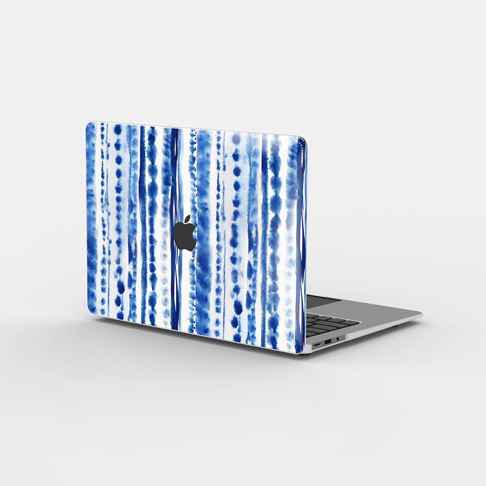 Macbook Case - 絞り藍タイダイ美的アクリル絵の具