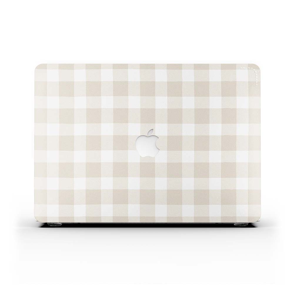 Macbook 保護套 - 米棕格紋