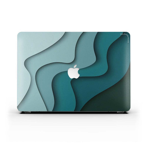 MacBook ケース - エメラルドグリーンの波