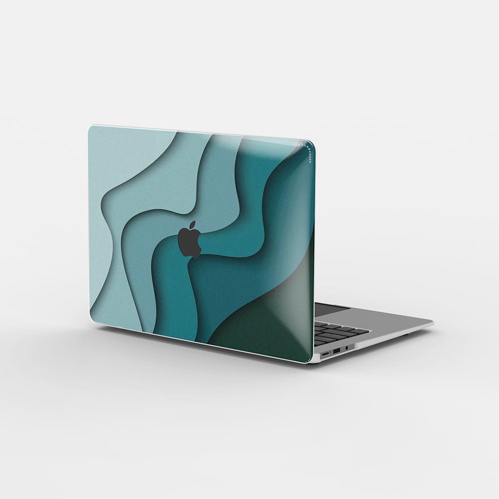 Macbook Case - Emerald Green Waves