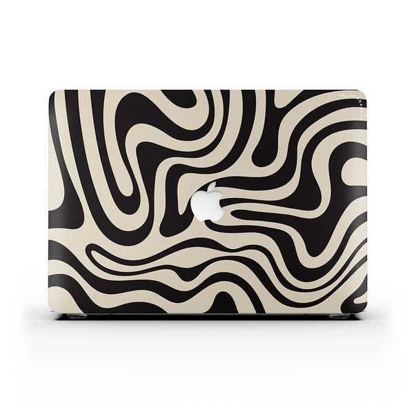 MacBook ケース - 催眠術 ブラック アンド ブラウン