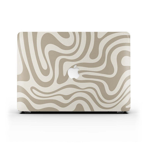 MacBook ケース - ベージュ スワール