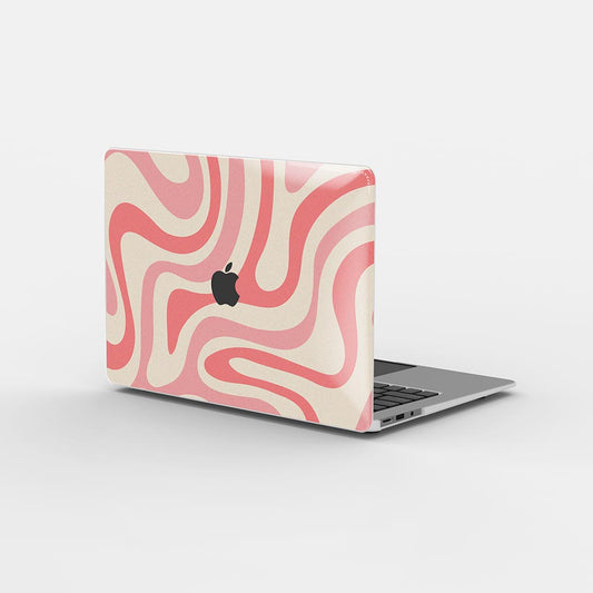 Macbook Case - Pink Retro Wavy
