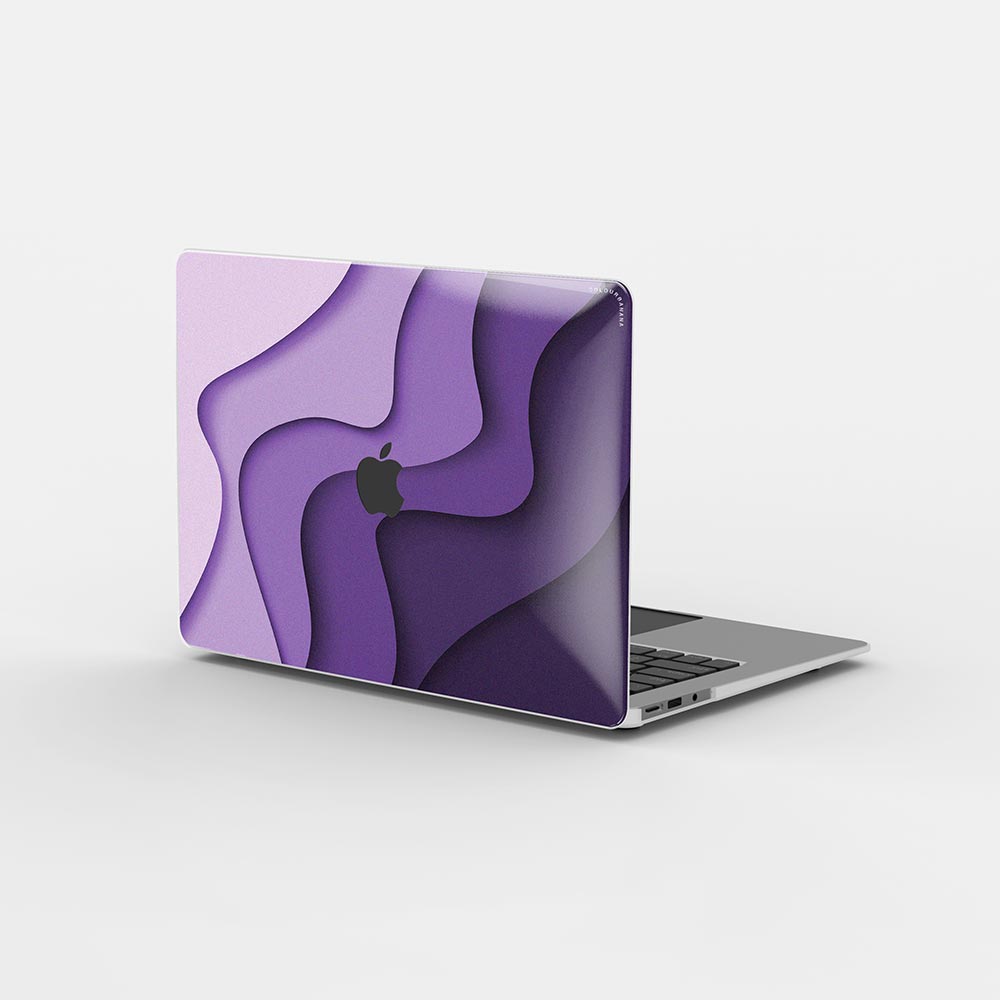 Macbook Case - Purple Wavy Elegant