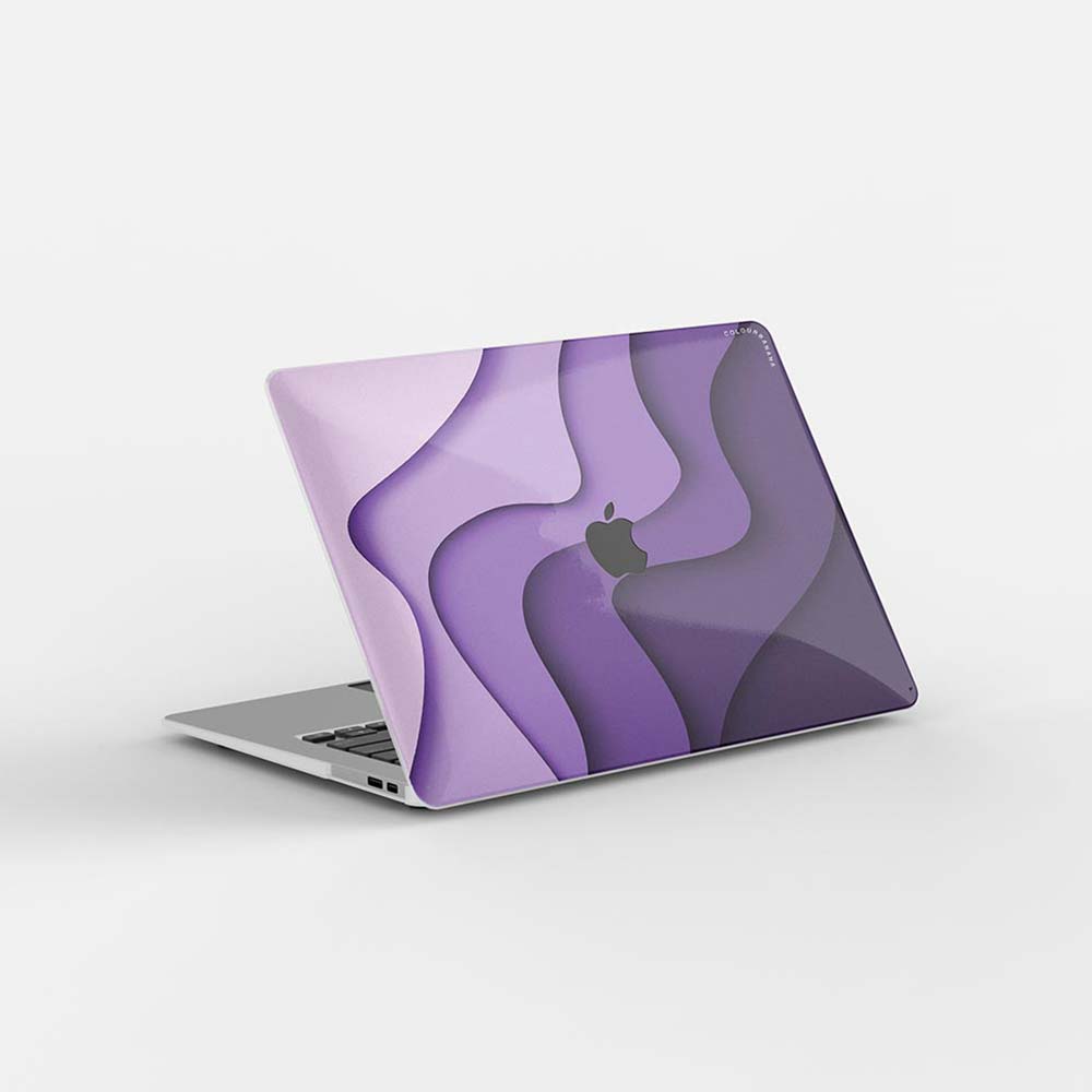 Macbook 保護套 - 紫色波浪優雅