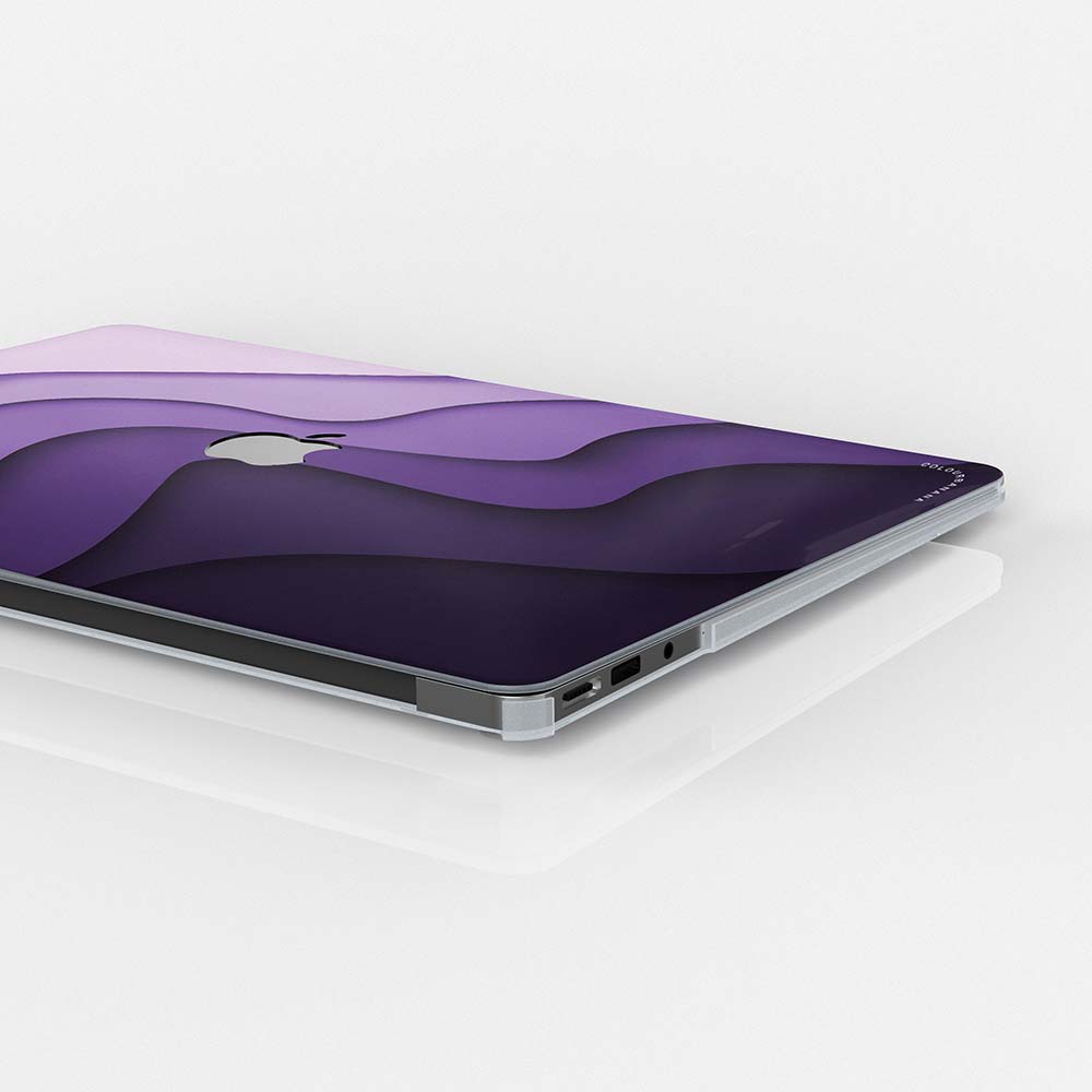 Macbook 保護套 - 紫色波浪優雅