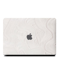 Macbook 保護套 - 白色亞克力波紋