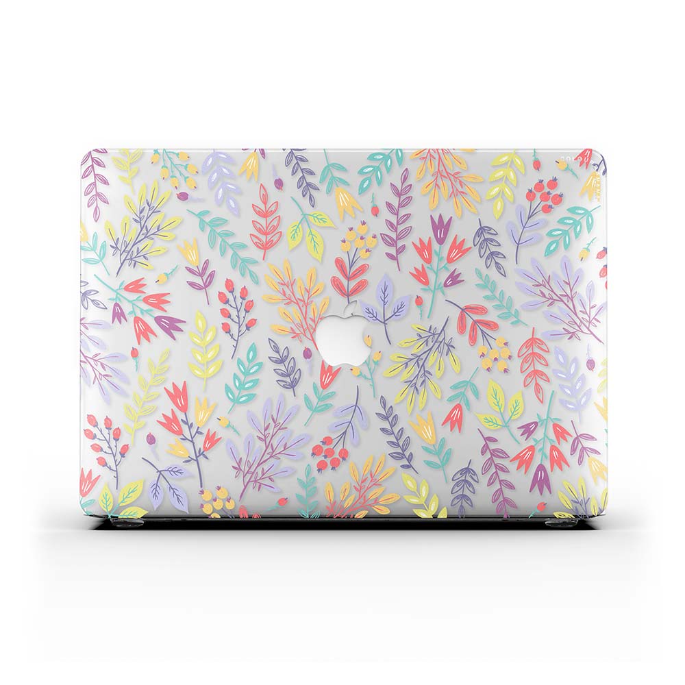 Macbook Case-Painted Colorful Leaves