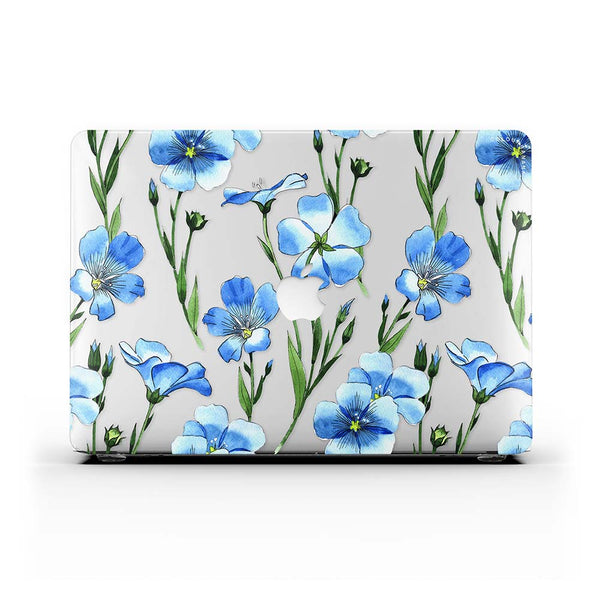 Macbook Case-Blue Flowers