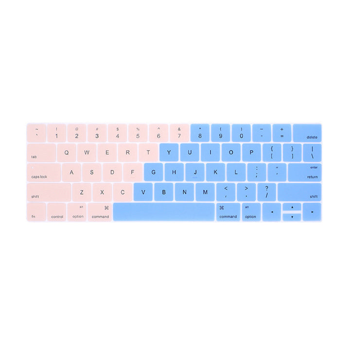 Macbook Keyboard Cover - Cream Pink and Blue - colourbanana