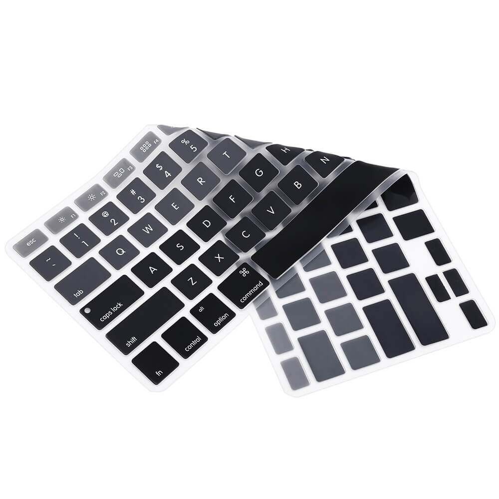 Macbook Case Set - Protective Cracked Black Marble - colourbanana
