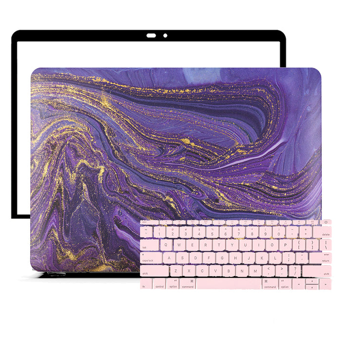 Macbook Case Set - 360 Ultra Violet Purple Marble - colourbanana