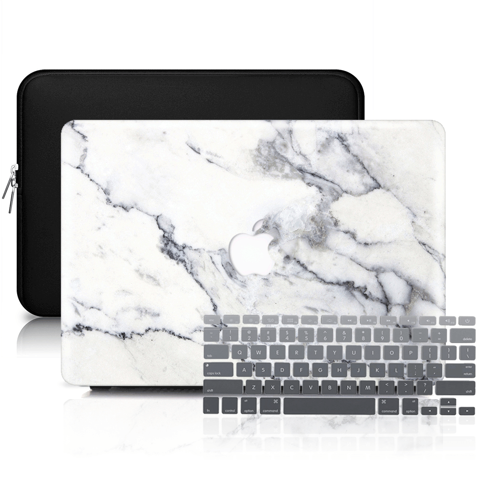 Macbook 保護套 - 保護性白色礦物大理石