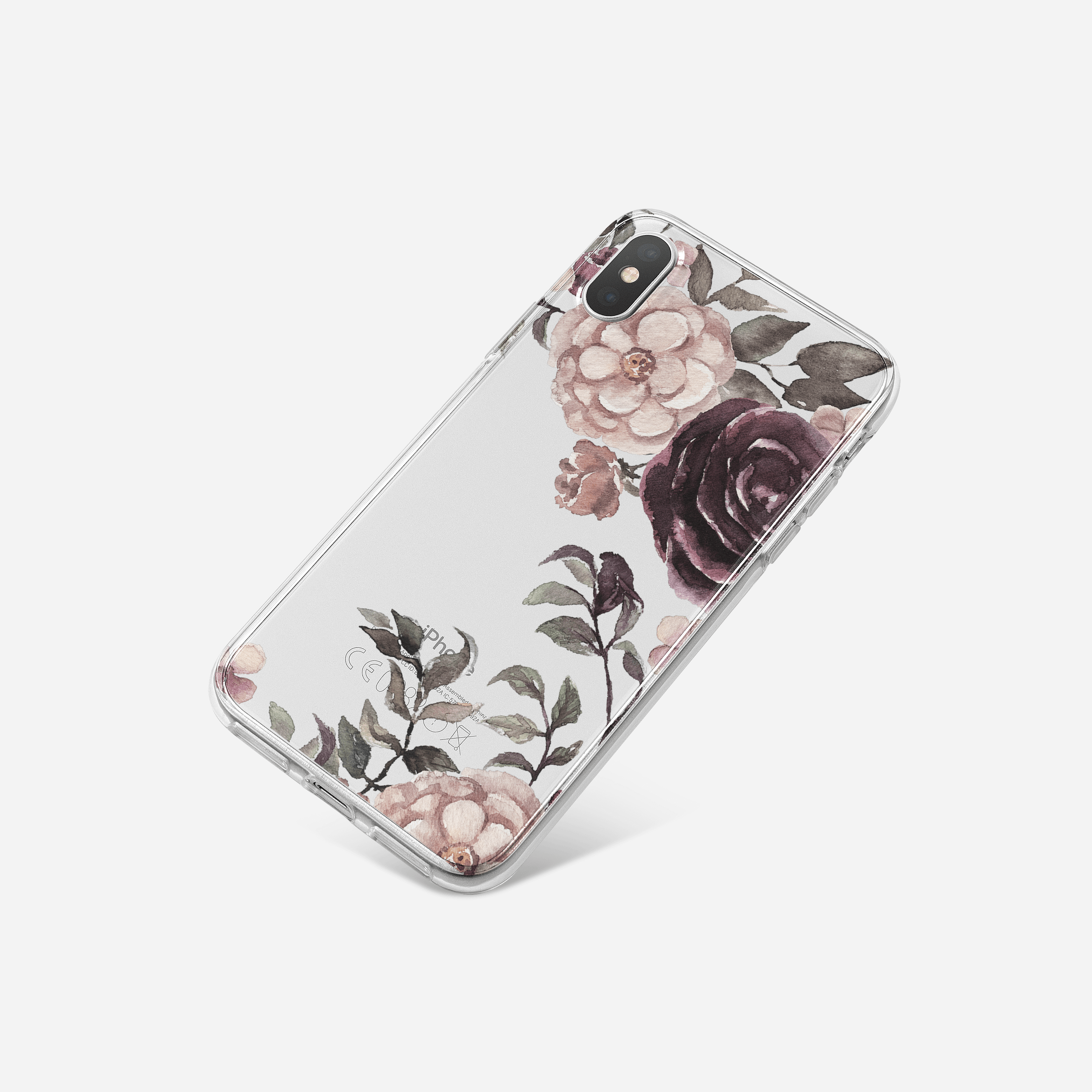 iPhone Case - Watercolor Loose Red Flowers - colourbanana
