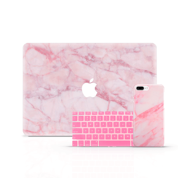 MacBook Skin Set - Streak Pink Marble - colourbanana