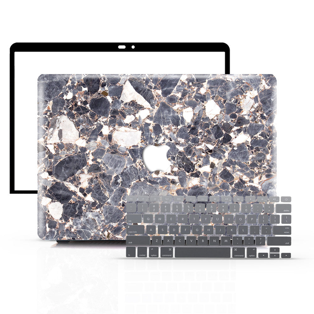 Macbook Case Set - 360 Shattered Marble - colourbanana