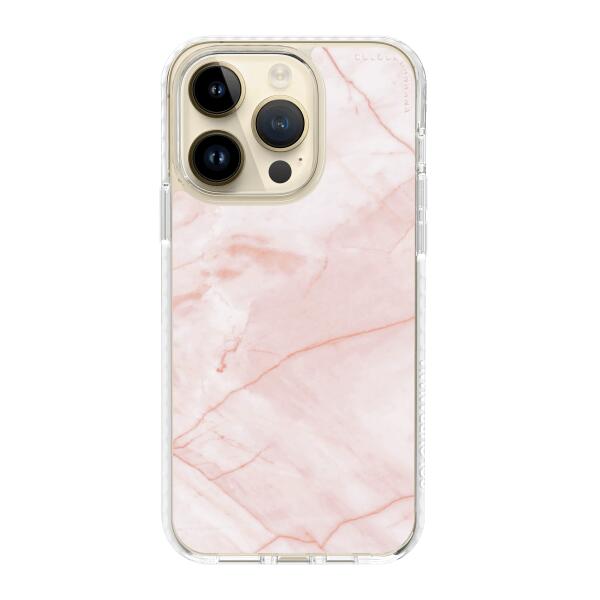 iPhone 手機殼 - 牡丹紅大理石紋