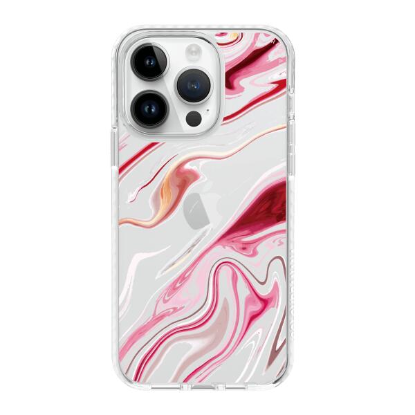 iPhone 手機殼 - 粉色 Liquid Marble