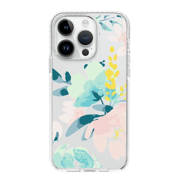 iPhone 手機殼 - 水彩粉色花朵