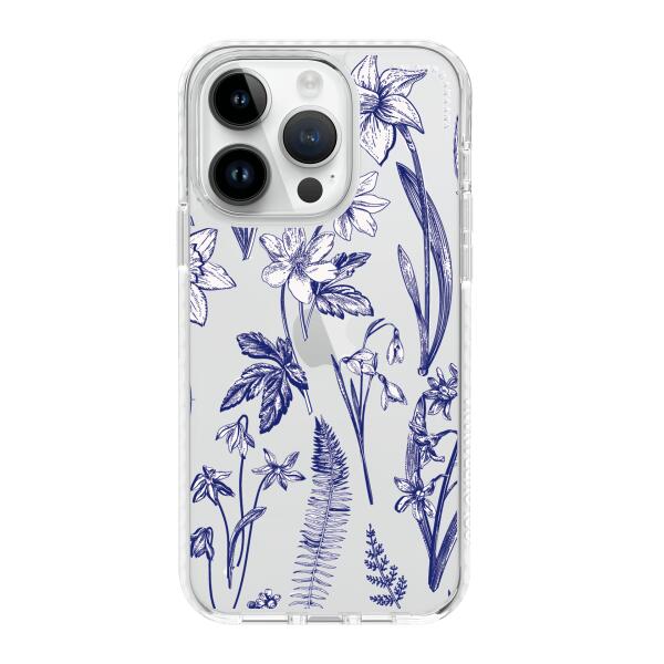 iPhone 手機殼 - 花卉剪影