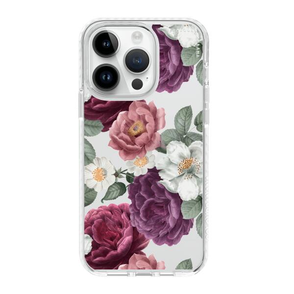iPhone 手機殼 - 深色花卉