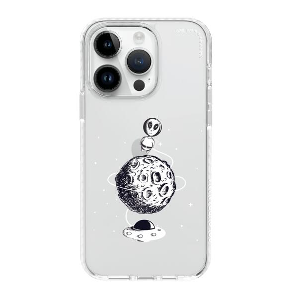 iPhoneケース - 月面のUFO