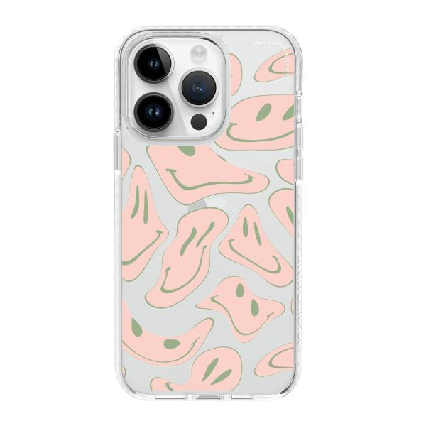iPhone 手機殼 - 粉色液體笑臉