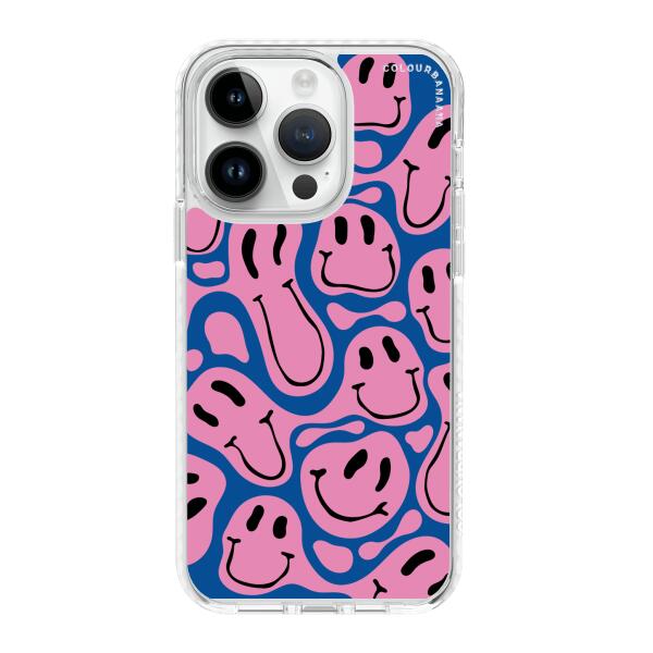 iPhone 手機殼 - 粉色融化笑臉