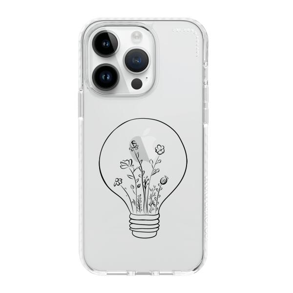 iPhoneケース - 花とランプ