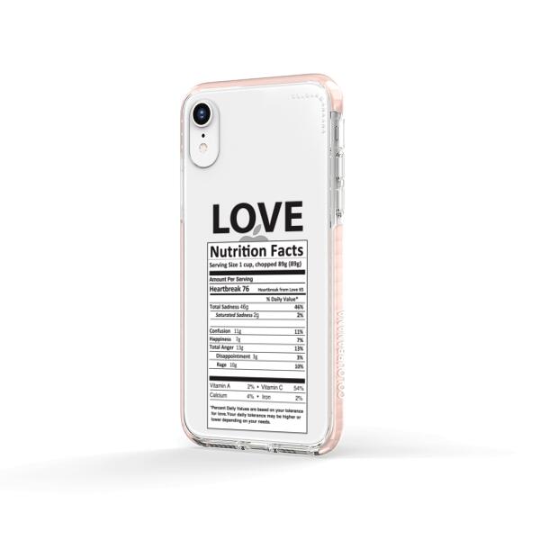 iPhone Case - Nutrition Facts Table Of LOVE