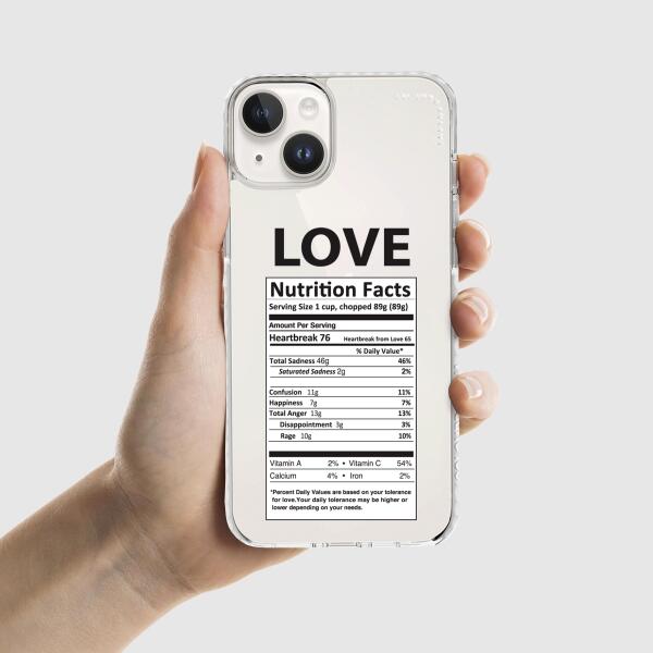 iPhone 手機殼 - 愛的營養成分錶