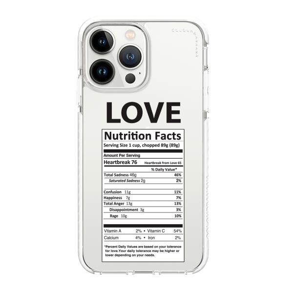 iPhone 手機殼 - 愛的營養成分錶
