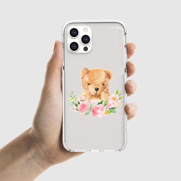 iPhone Case - Bear And Flower Wreath