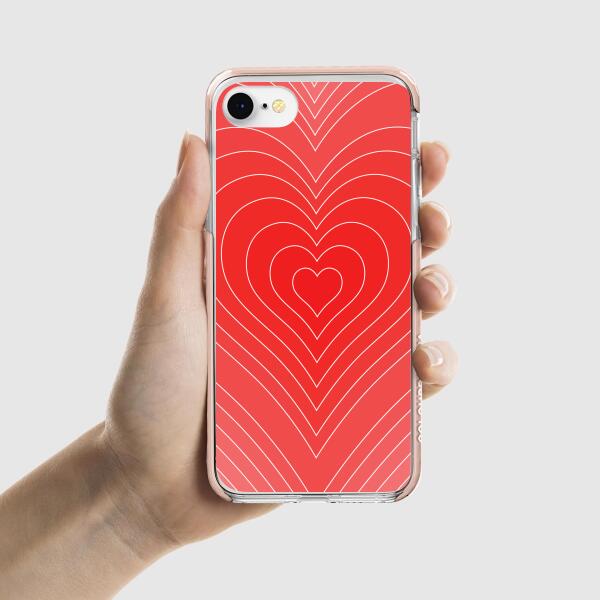 iPhone Case - Red Heart Shapes