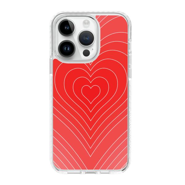 iPhoneケース - 赤いハートの形