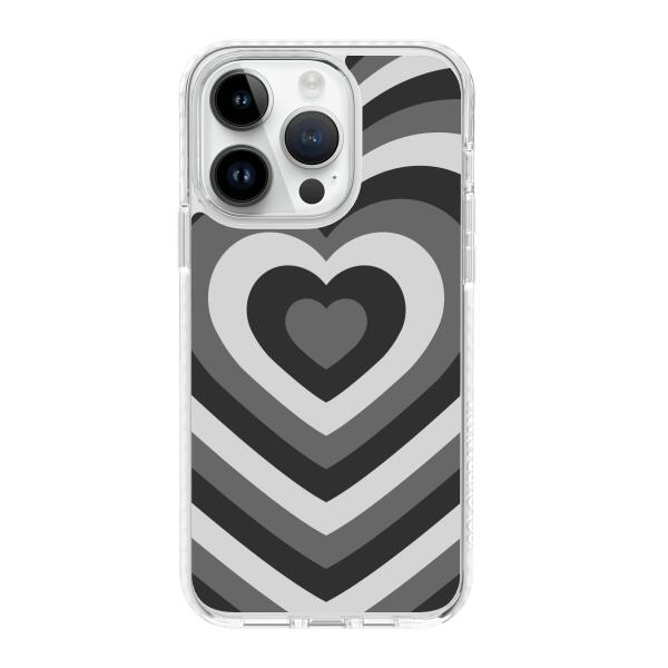 iPhone 手機殼 - 灰色 Latte Heart