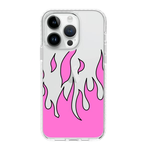 iPhoneケース - ピンクの炎の美学