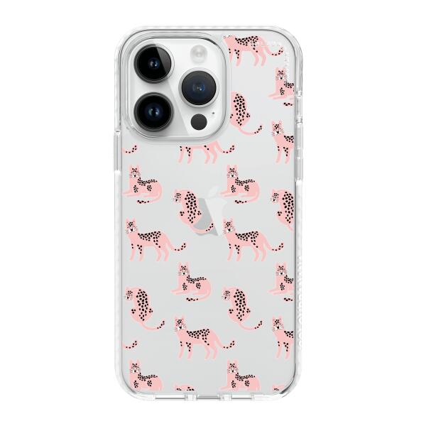 iPhoneケース - ピンクヒョウ