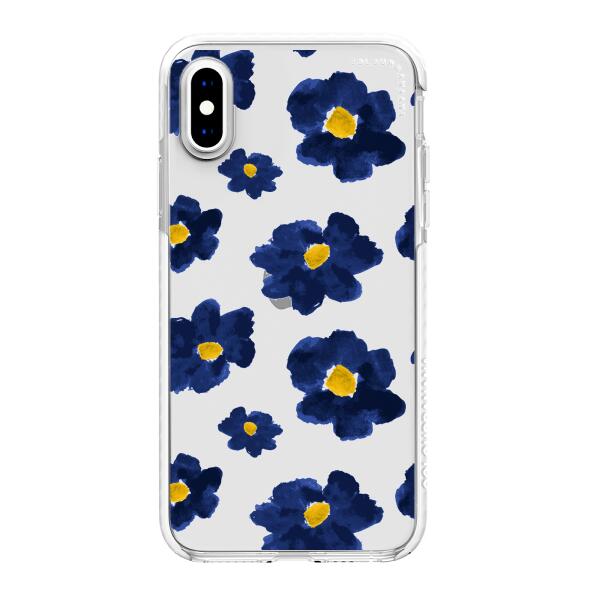 iPhone Case - Deep Blue Flowers