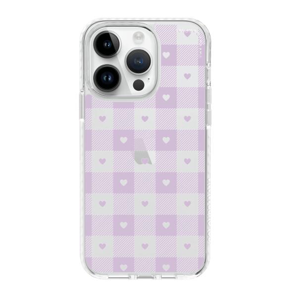 iPhone 手機殼 - 淡紫色和灰白色