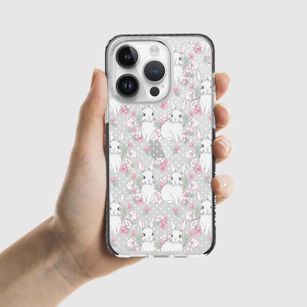 iPhone Case - Cute Rabbits And Flower