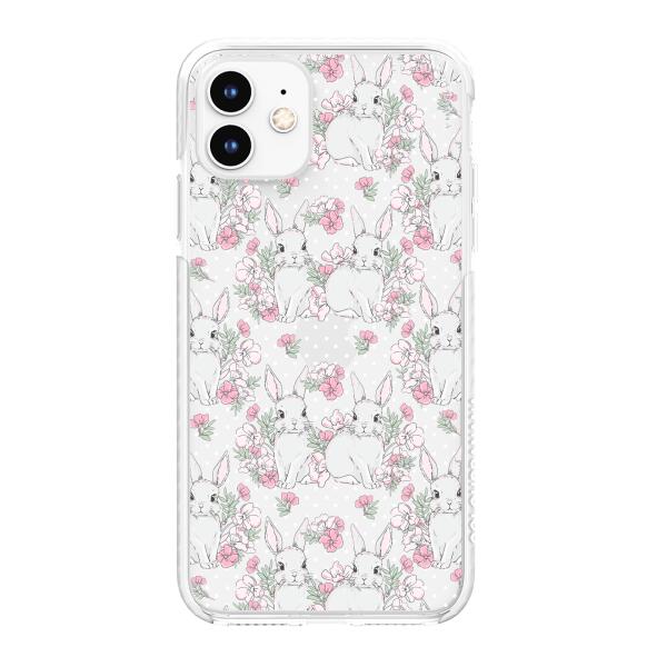 iPhone Case - Cute Rabbits And Flower