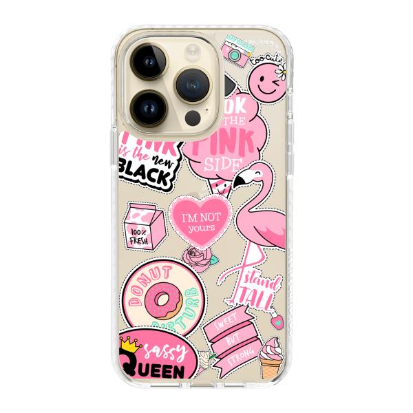 iPhone 手機殼 - 可愛粉色徽章