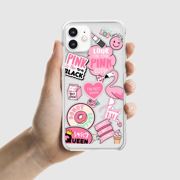 iPhone Case - Cute Pink Badges