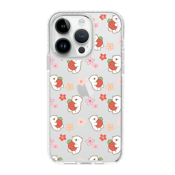 iPhoneケース - クマとイチゴ